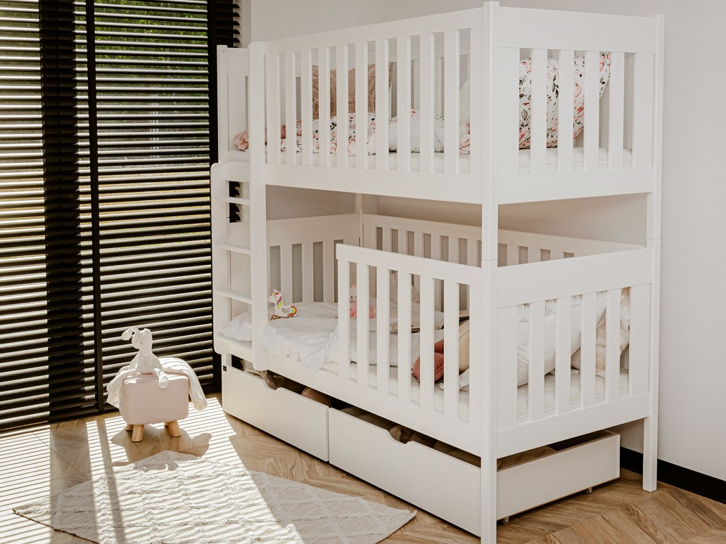 Dviaukštė vaikiška lova su stalčiais DAWID 80x160 4