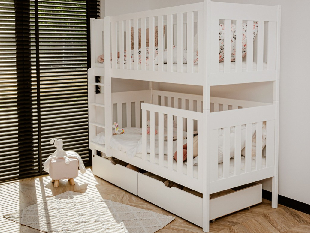 Dviaukštė vaikiška lova su stalčiais DAWID 80x180 3 Dviaukštė vaikiška lova su stalčiais DAWID 80x180 3