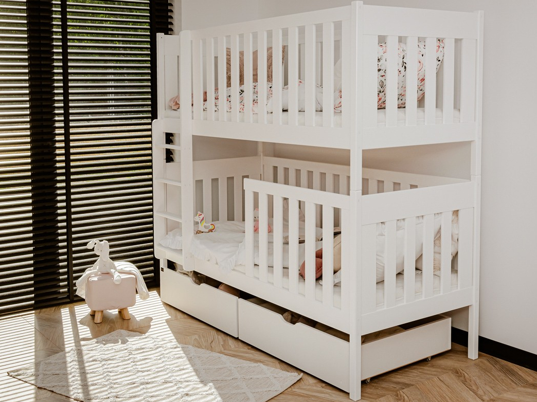 Dviaukštė vaikiška lova su stalčiais DAWID 80x200 3 Dviaukštė vaikiška lova su stalčiais DAWID 80x200 3