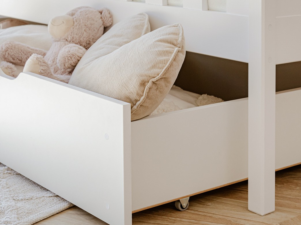 Dviaukštė vaikiška lova su stalčiais DAWID 90x200 8 Dviaukštė vaikiška lova su stalčiais DAWID 90x200 8