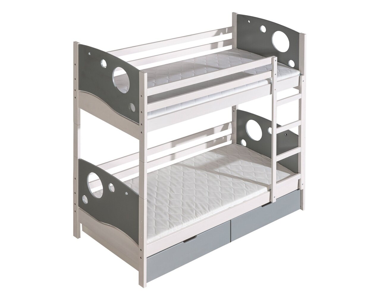 Dviaukštė lova su stalčiais KEVIN 190x80 1