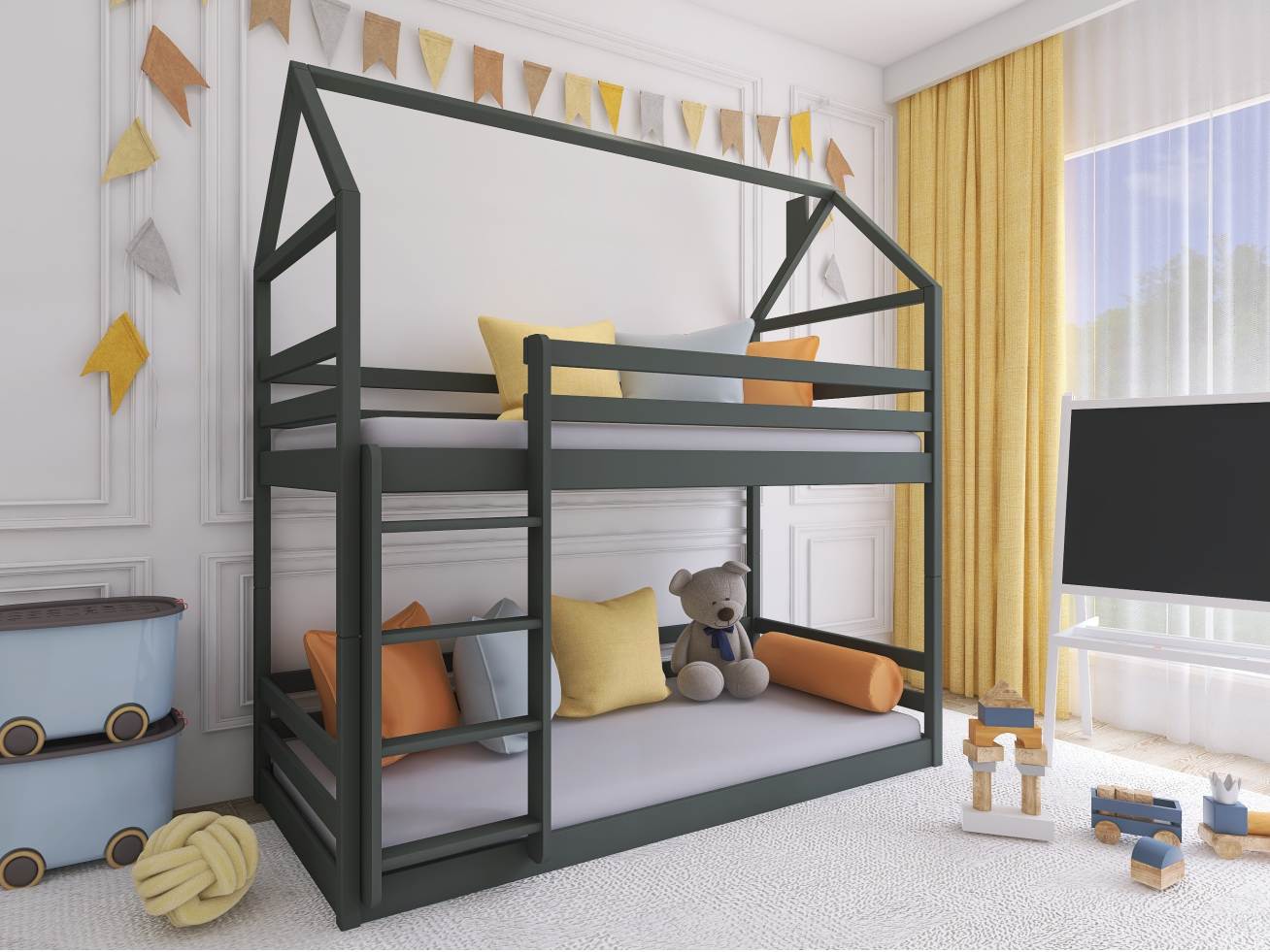 Dviaukštė vaikiška lova AXEL 80x160 2