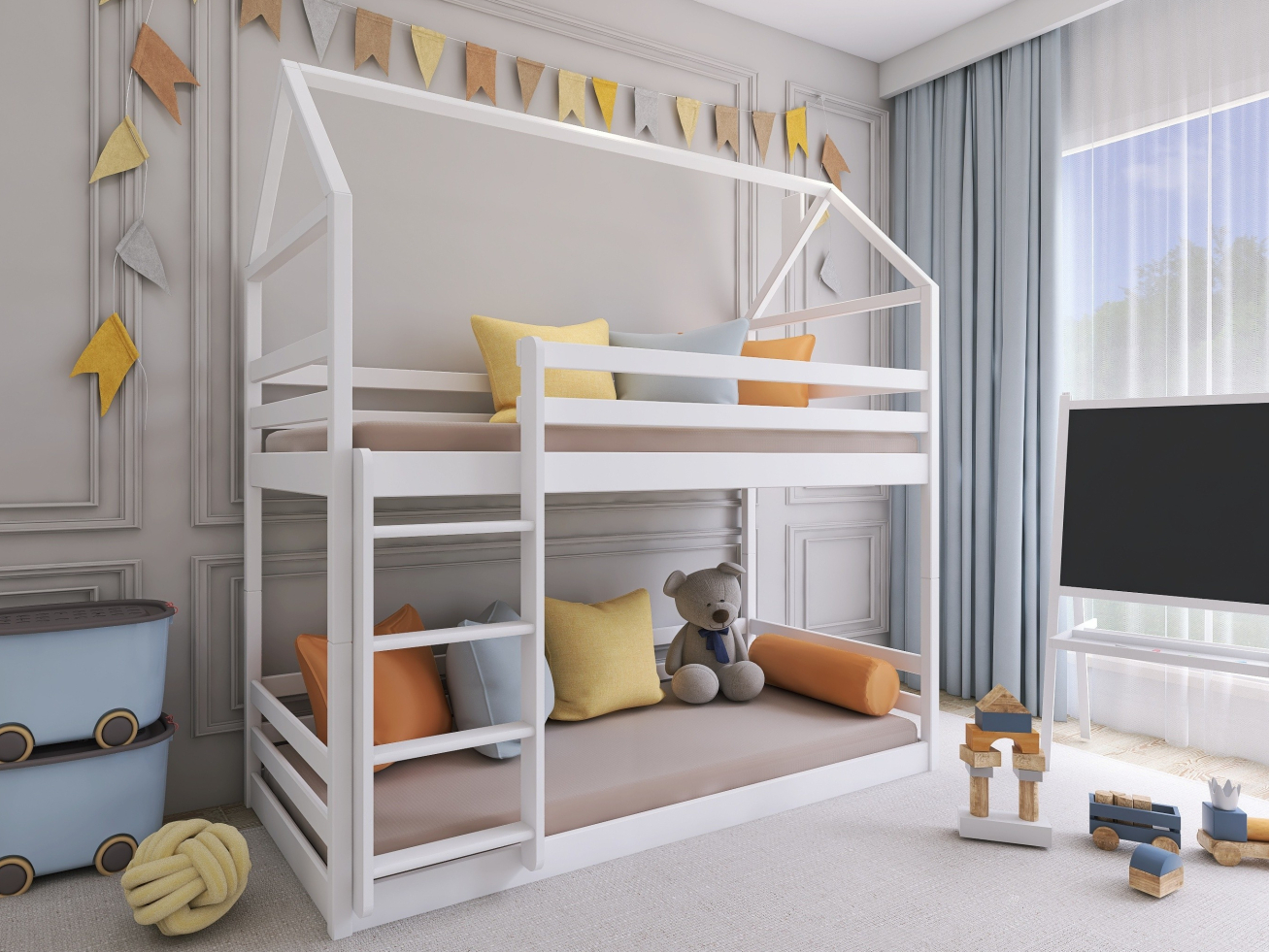 Dviaukštė vaikiška lova AXEL 80x160