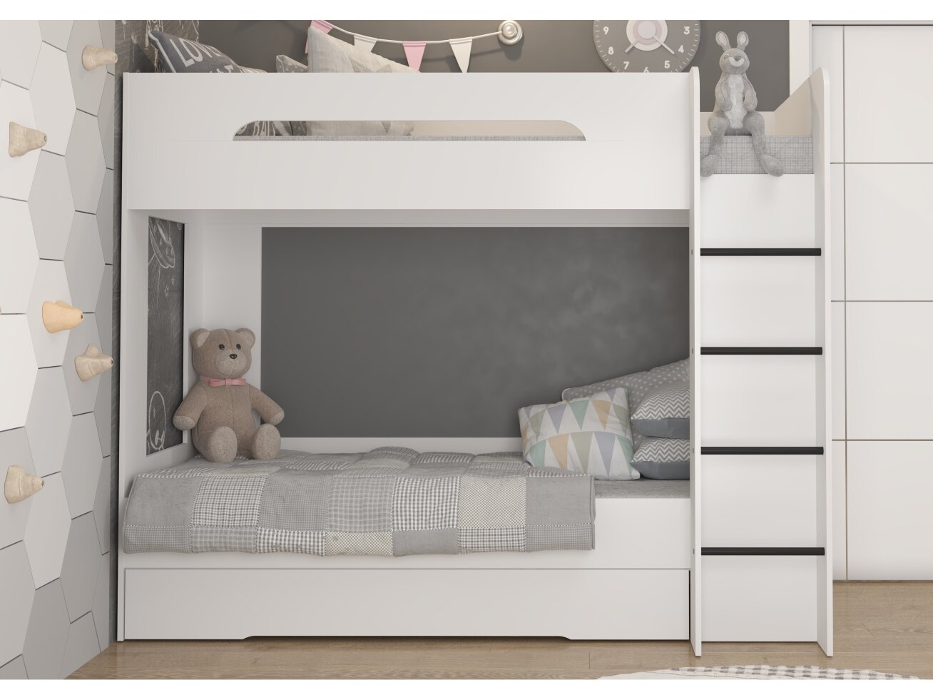 Dviaukštė vaikiška lova BLANC P 2