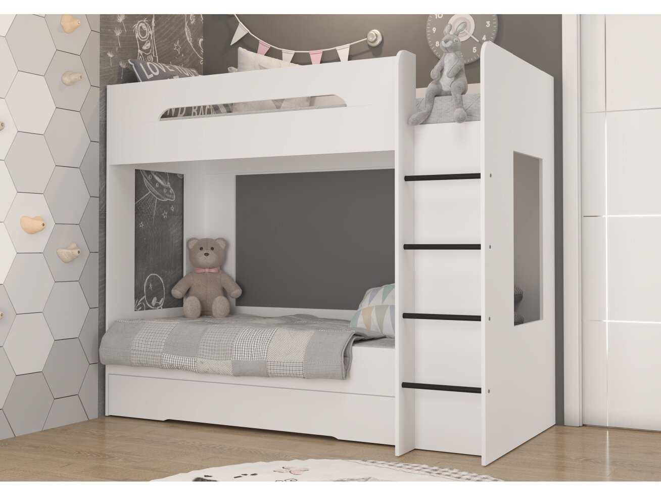 Dviaukštė vaikiška lova BLANC P