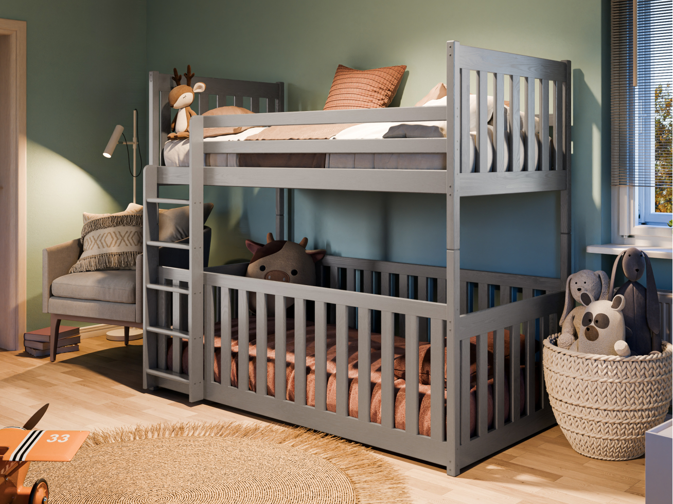 Dviaukštė vaikiška lova CRIS 80x160 2 Dviaukštė vaikiška lova CRIS 80x160 2