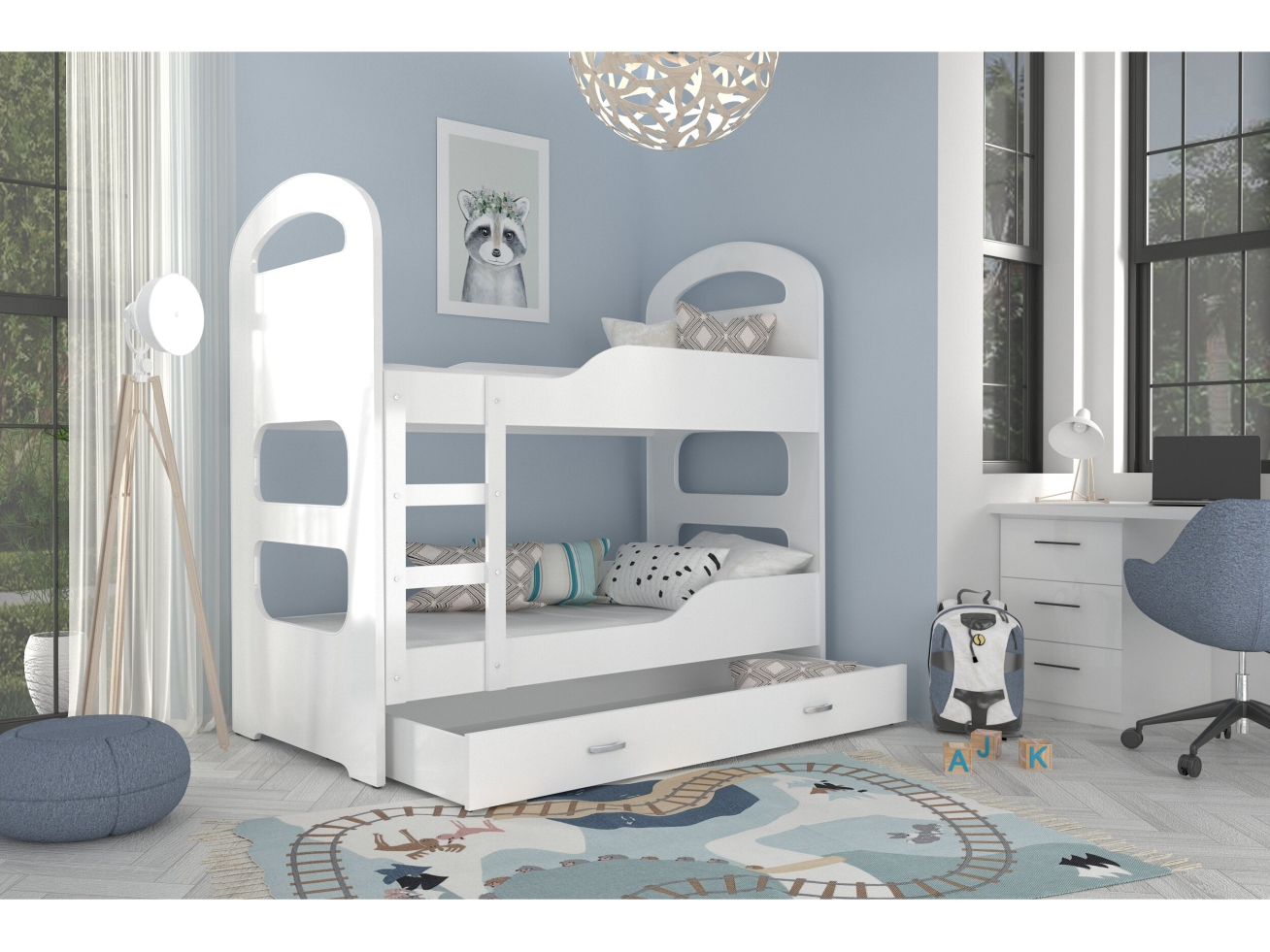 Dviaukštė vaikiška lova DOMINIK 1 Dviaukštė vaikiška lova DOMINIK 1