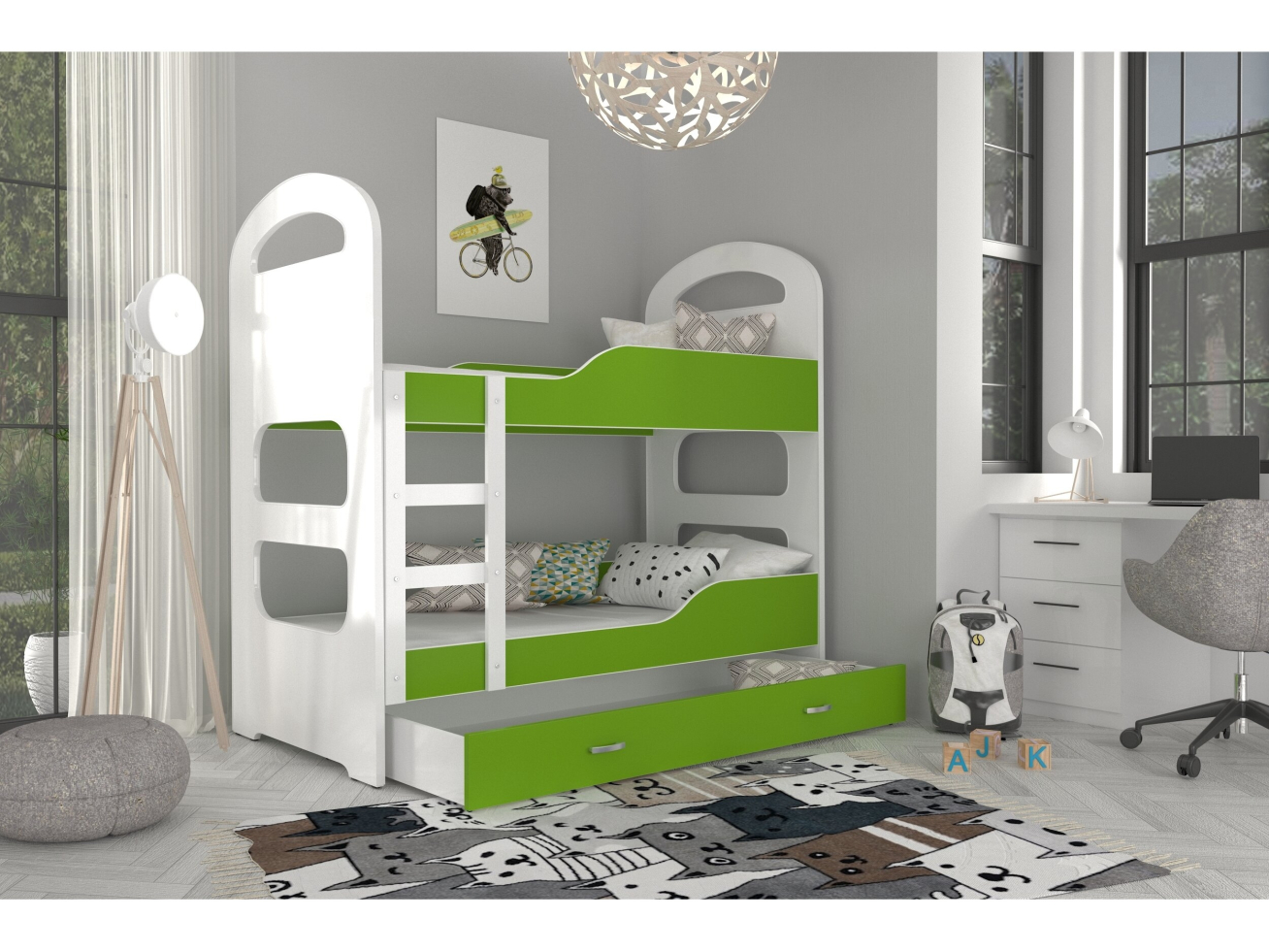Dviaukštė vaikiška lova DOMINIK 2
