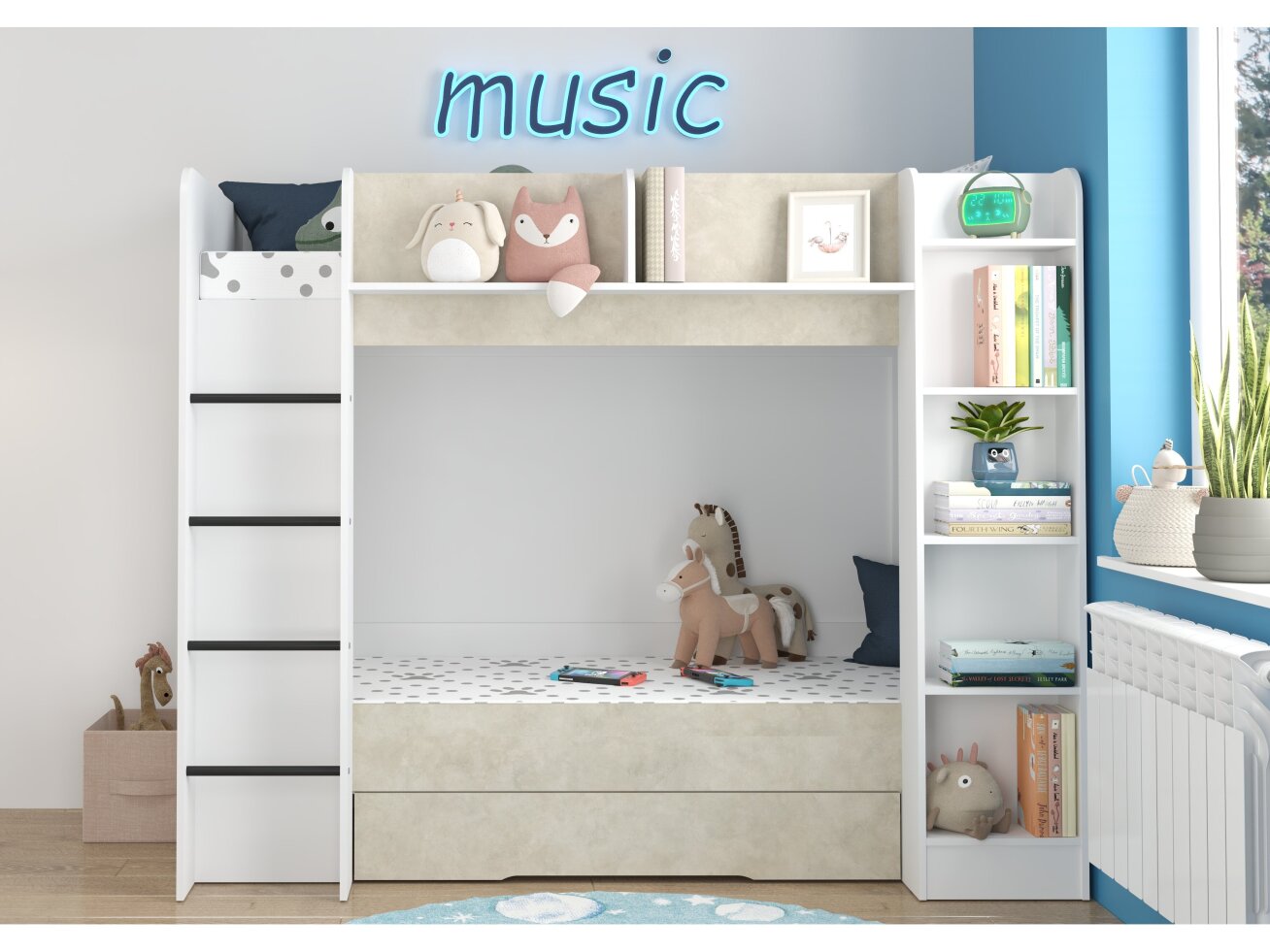 Dviaukštė vaikiška lova EVEREST L 2 Dviaukštė vaikiška lova EVEREST L 2