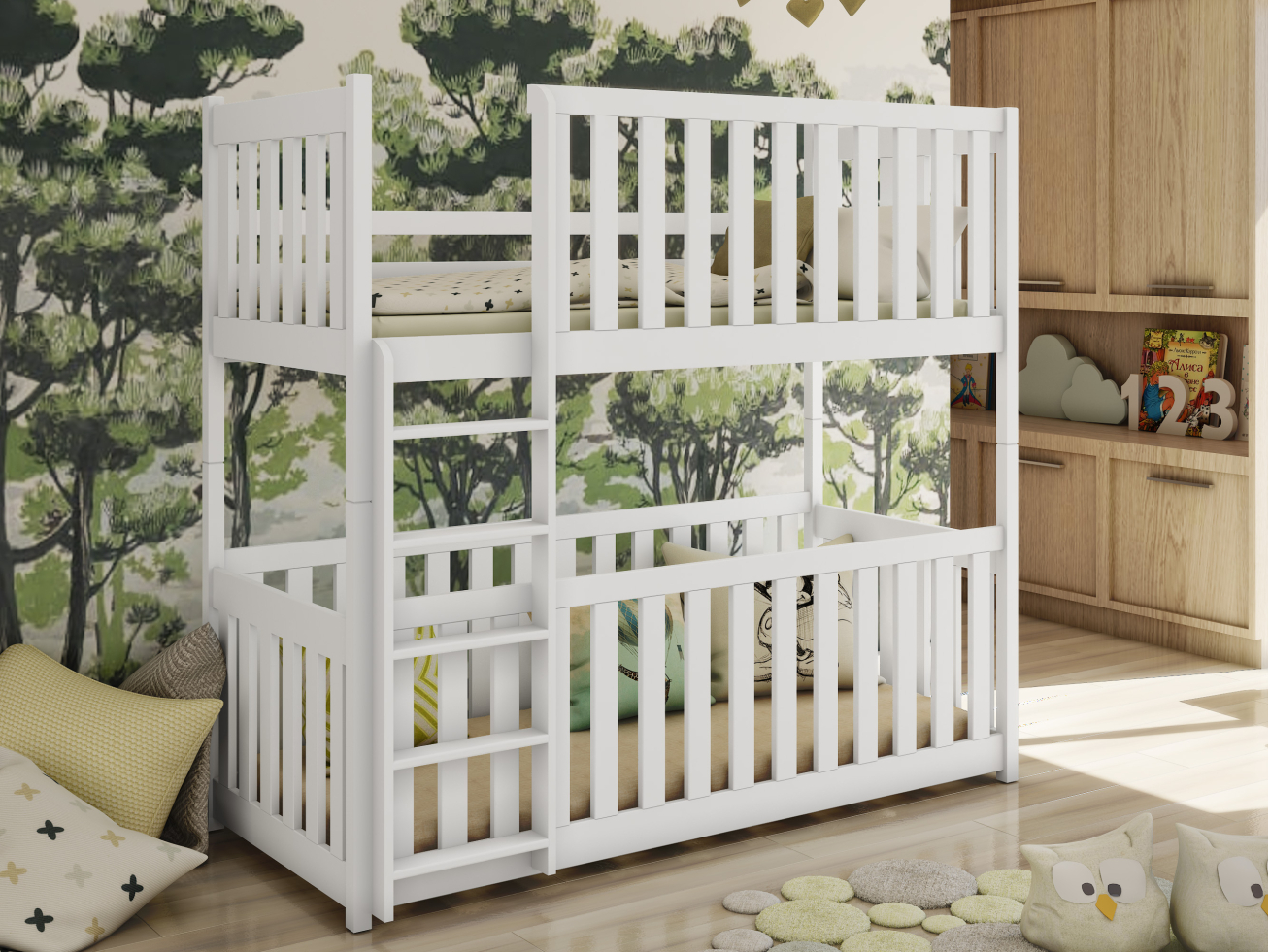 Dviaukštė vaikiška lova KONRAD 80x160 2