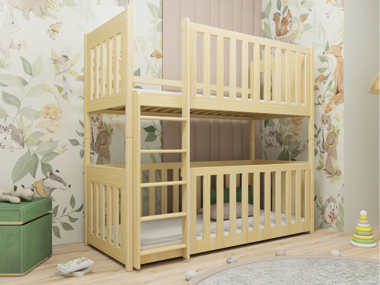 Dviaukštė vaikiška lova KONRAD 80x180 5 Dviaukštė vaikiška lova KONRAD 80x180 5