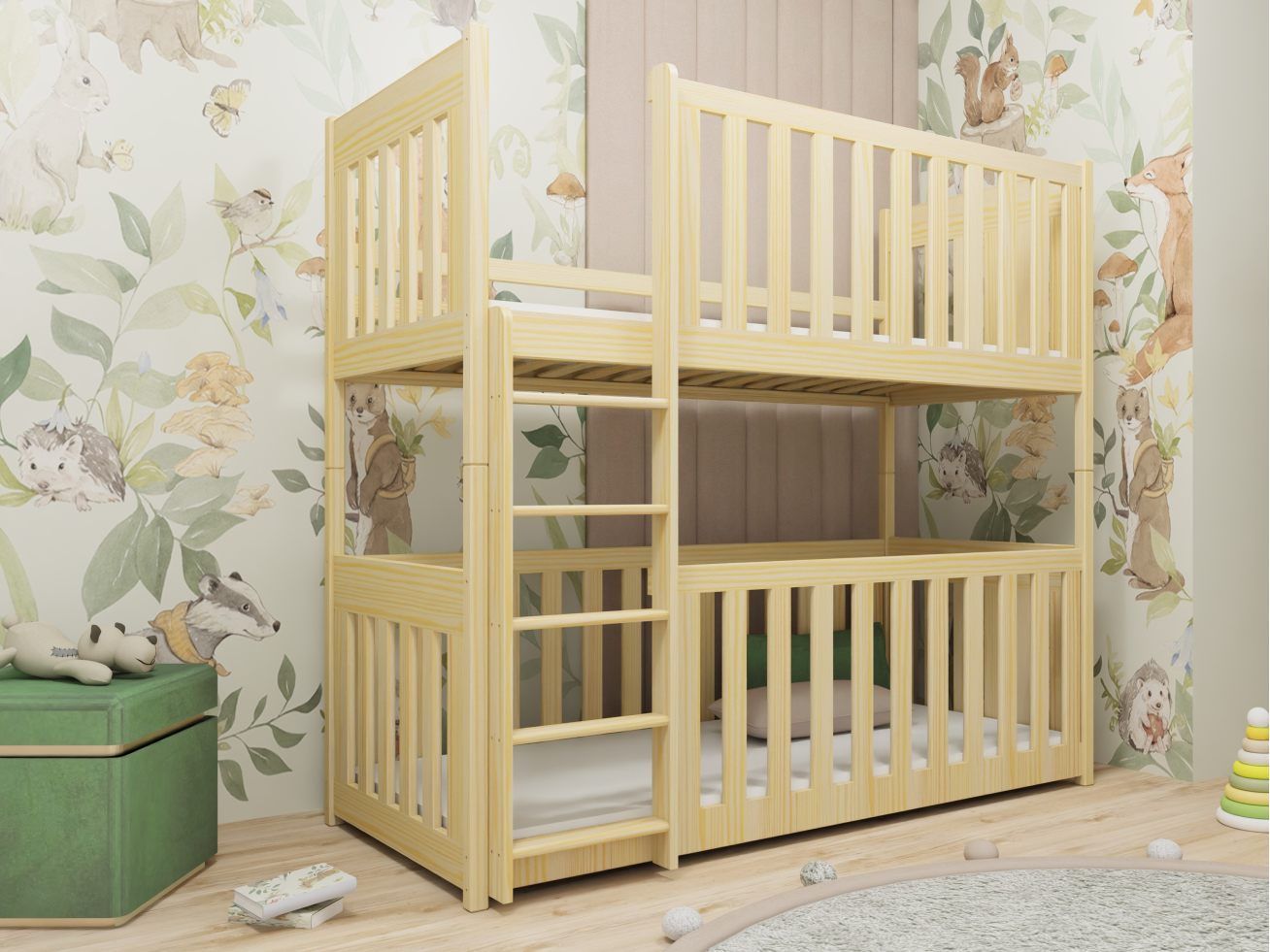 Dviaukštė vaikiška lova KONRAD 90x200 5