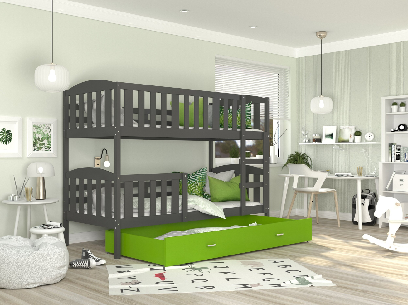 Dviaukštė vaikiška lova KUBUS 6