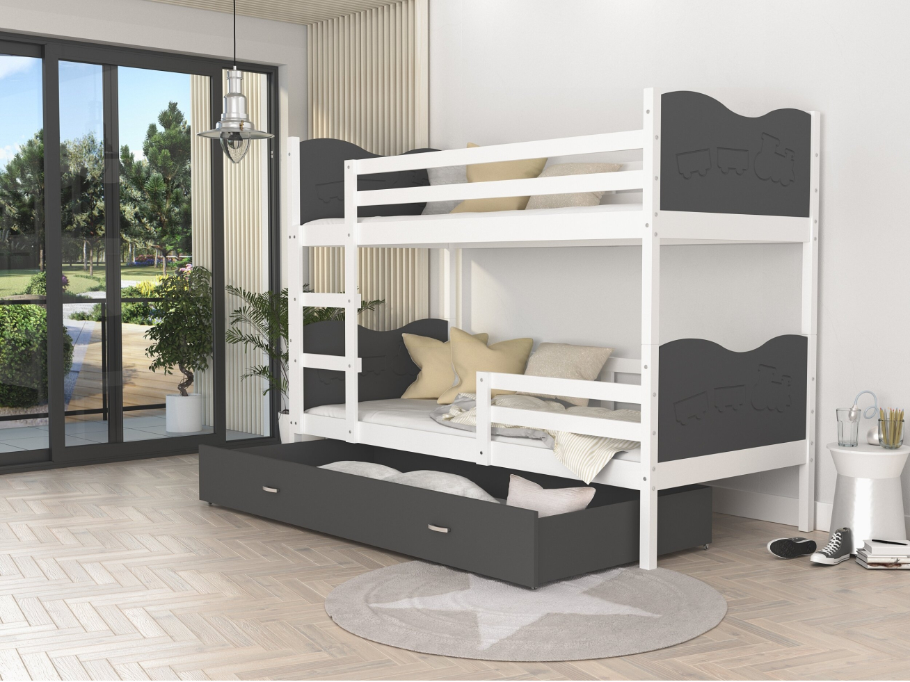 Dviaukštė vaikiška lova MAX 2 Dviaukštė vaikiška lova MAX 2