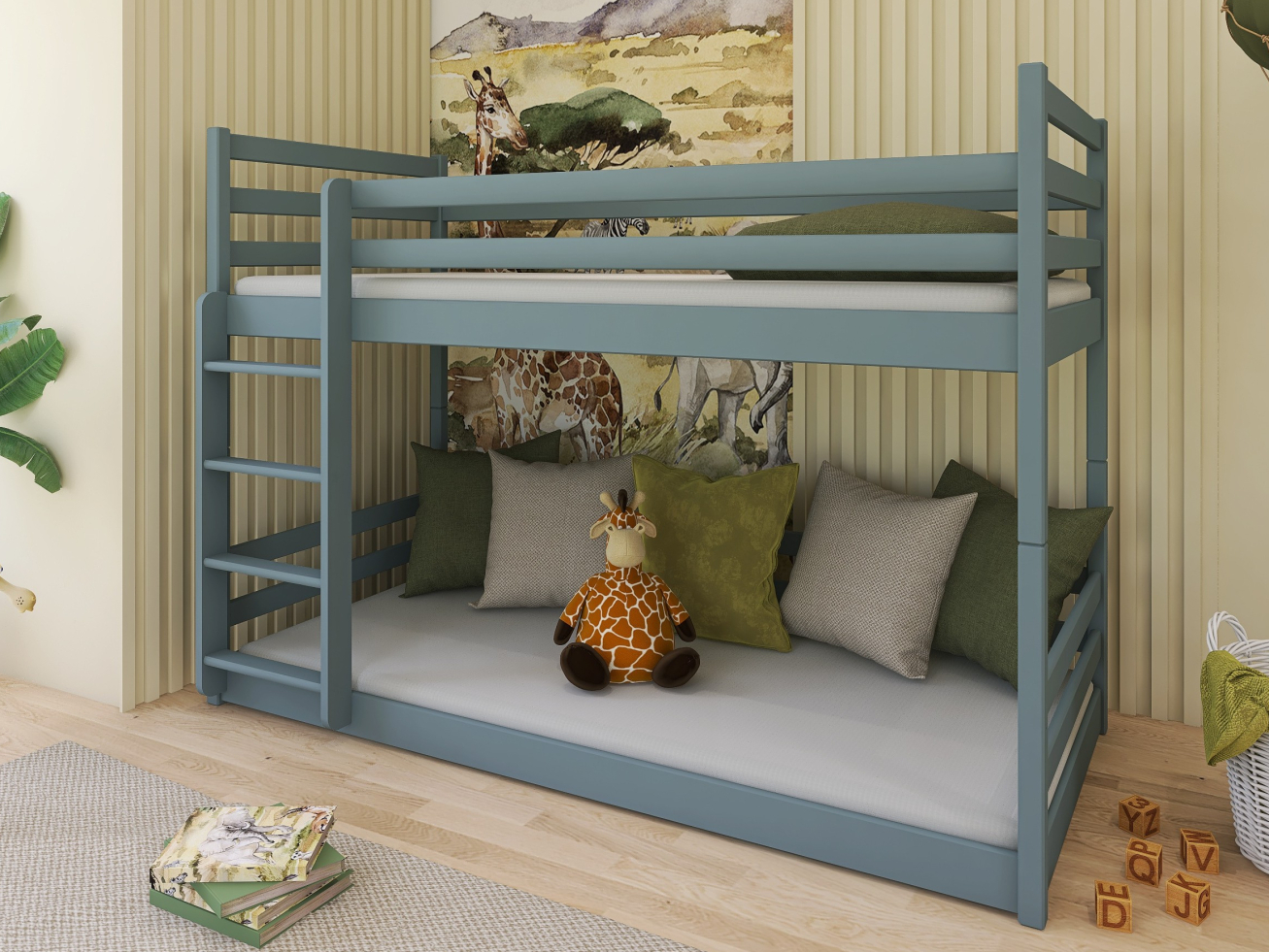 Dviaukštė vaikiška lova MINI 90x190 3 Dviaukštė vaikiška lova MINI 90x190 3