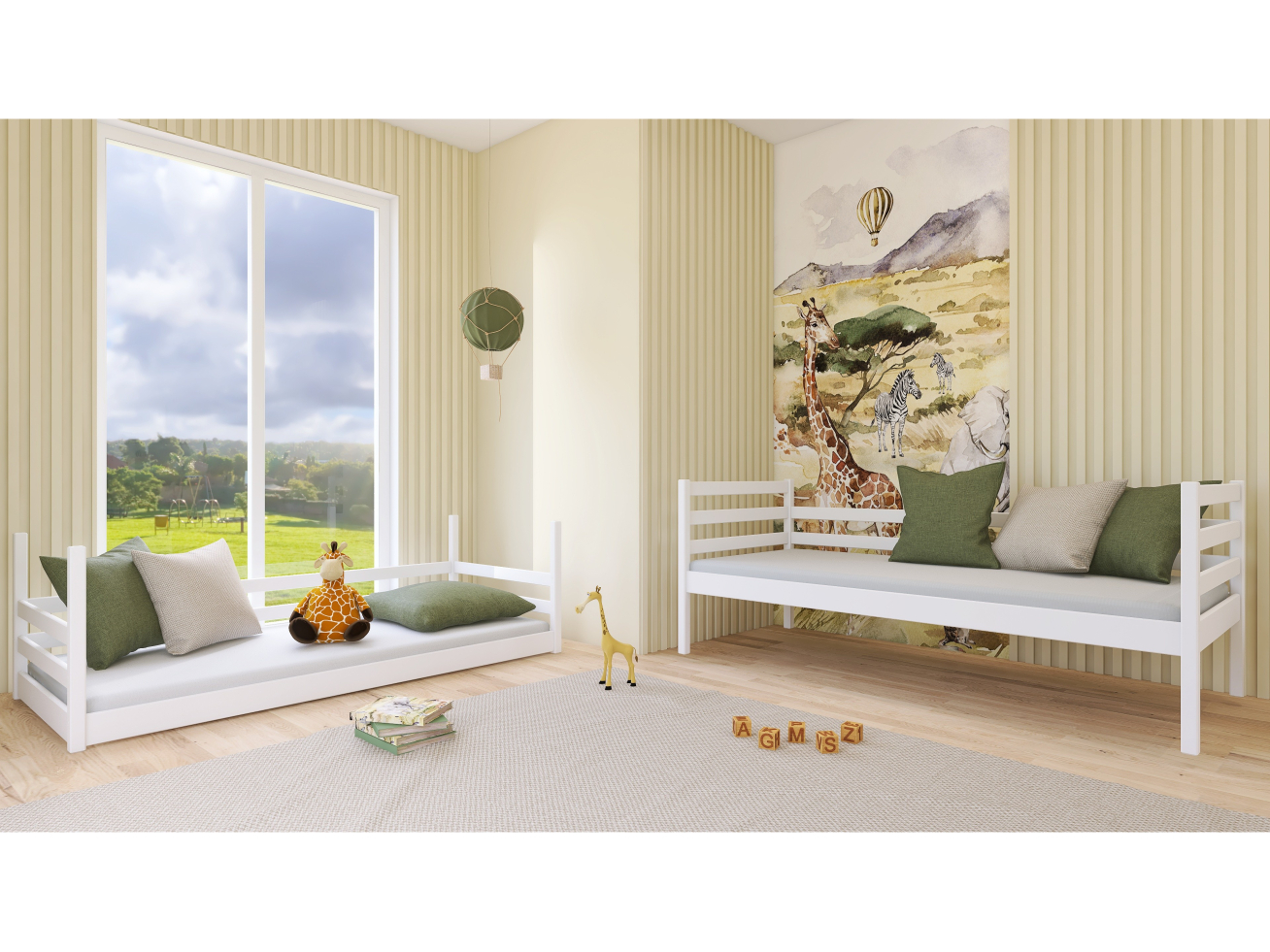 Dviaukštė vaikiška lova MINI 90x200 1 Dviaukštė vaikiška lova MINI 90x200 1