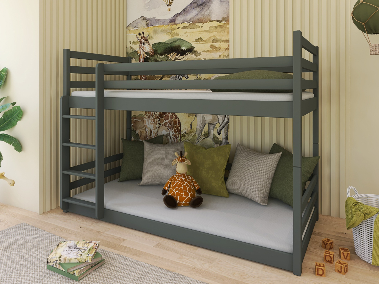 Dviaukštė vaikiška lova MINI 90x200 2 Dviaukštė vaikiška lova MINI 90x200 2