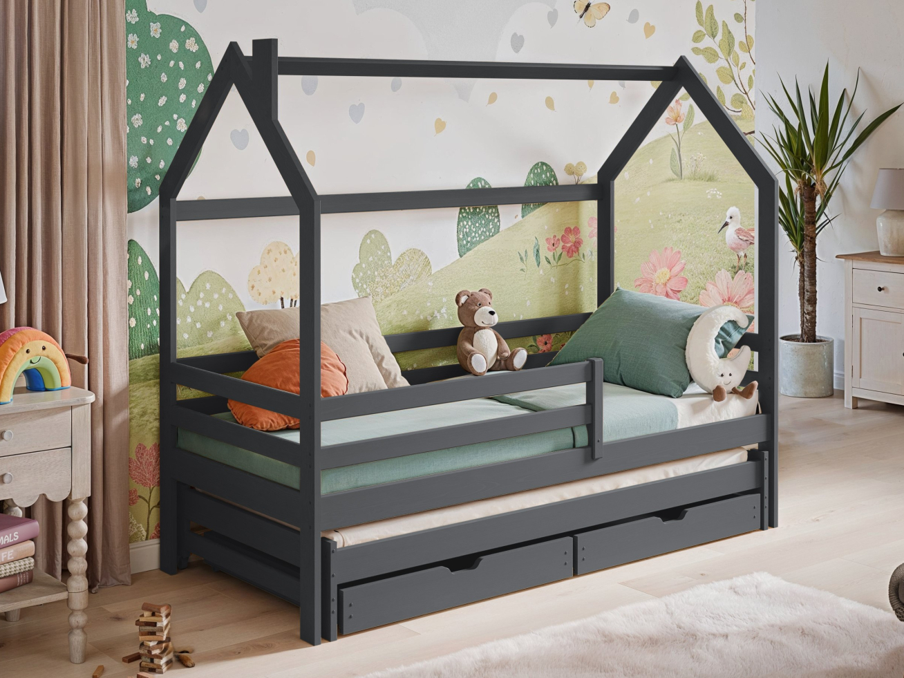 Dvigulė vaikiška lova su stalčiais DANIEL 90x200 4