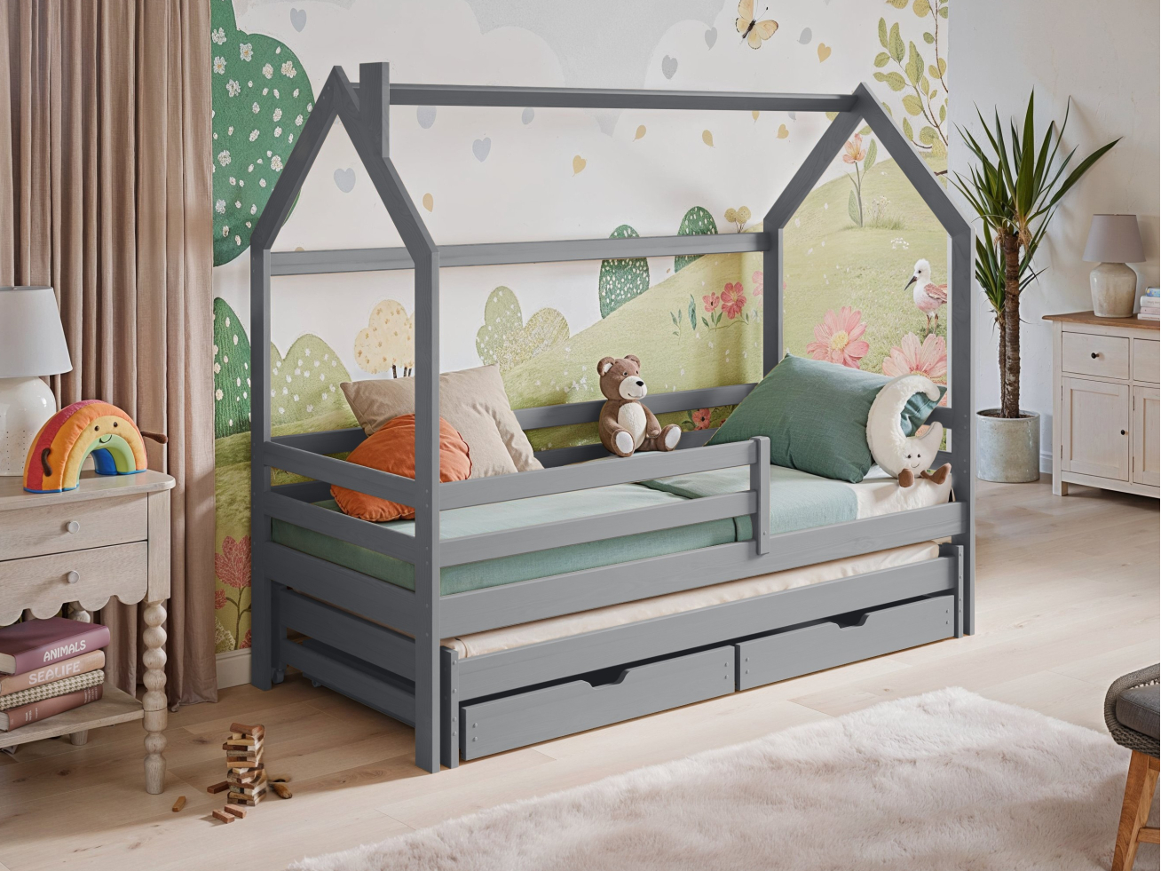 Dvigulė vaikiška lova su stalčiais DISNEY 80x180 2