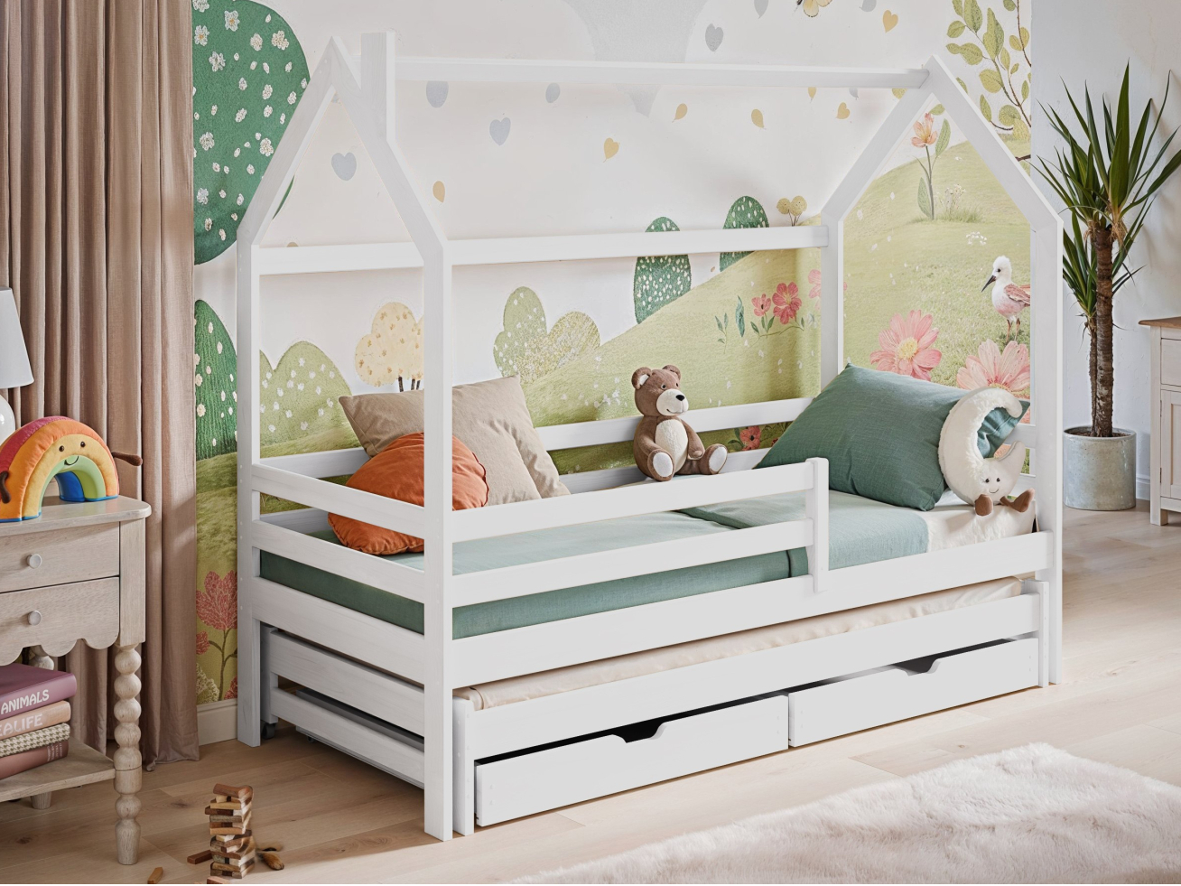 Dvigulė vaikiška lova su stalčiais DISNEY 80x200 1 Dvigulė vaikiška lova su stalčiais DISNEY 80x200 1