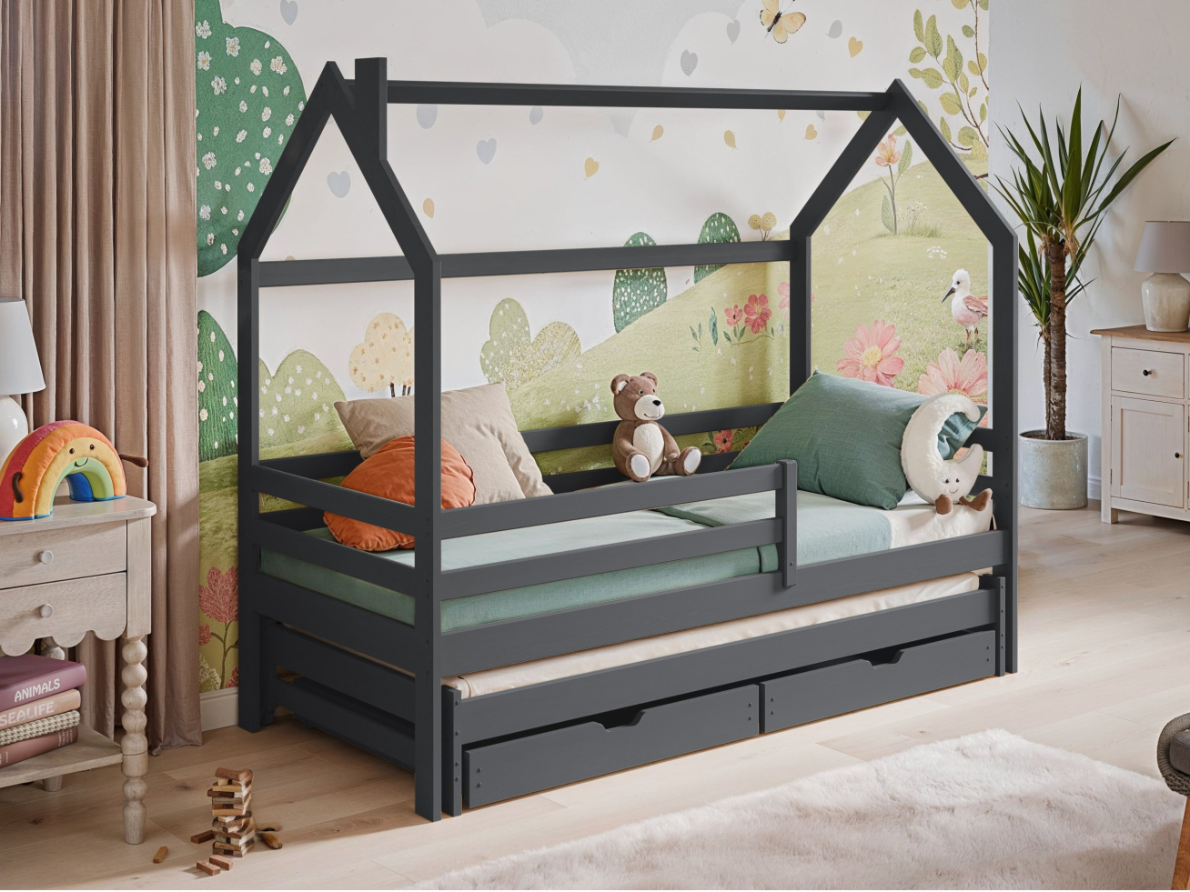 Dvigulė vaikiška lova su stalčiais DISNEY 90x190 3 Dvigulė vaikiška lova su stalčiais DISNEY 90x190 3