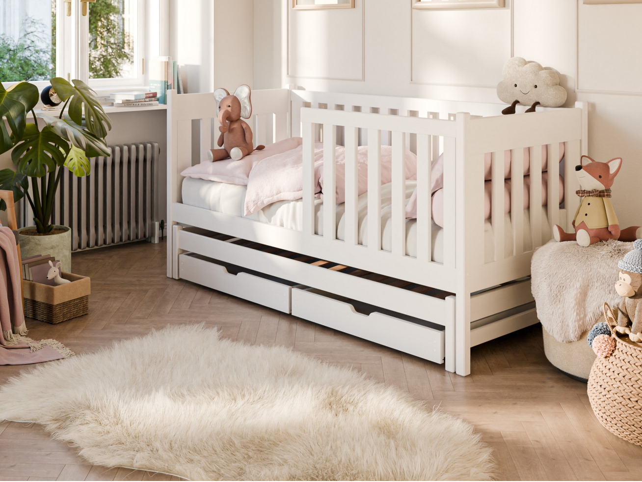 Dvigulė vaikiška lova su stalčiais KAJA 80x160 11 Dvigulė vaikiška lova su stalčiais KAJA 80x160 11