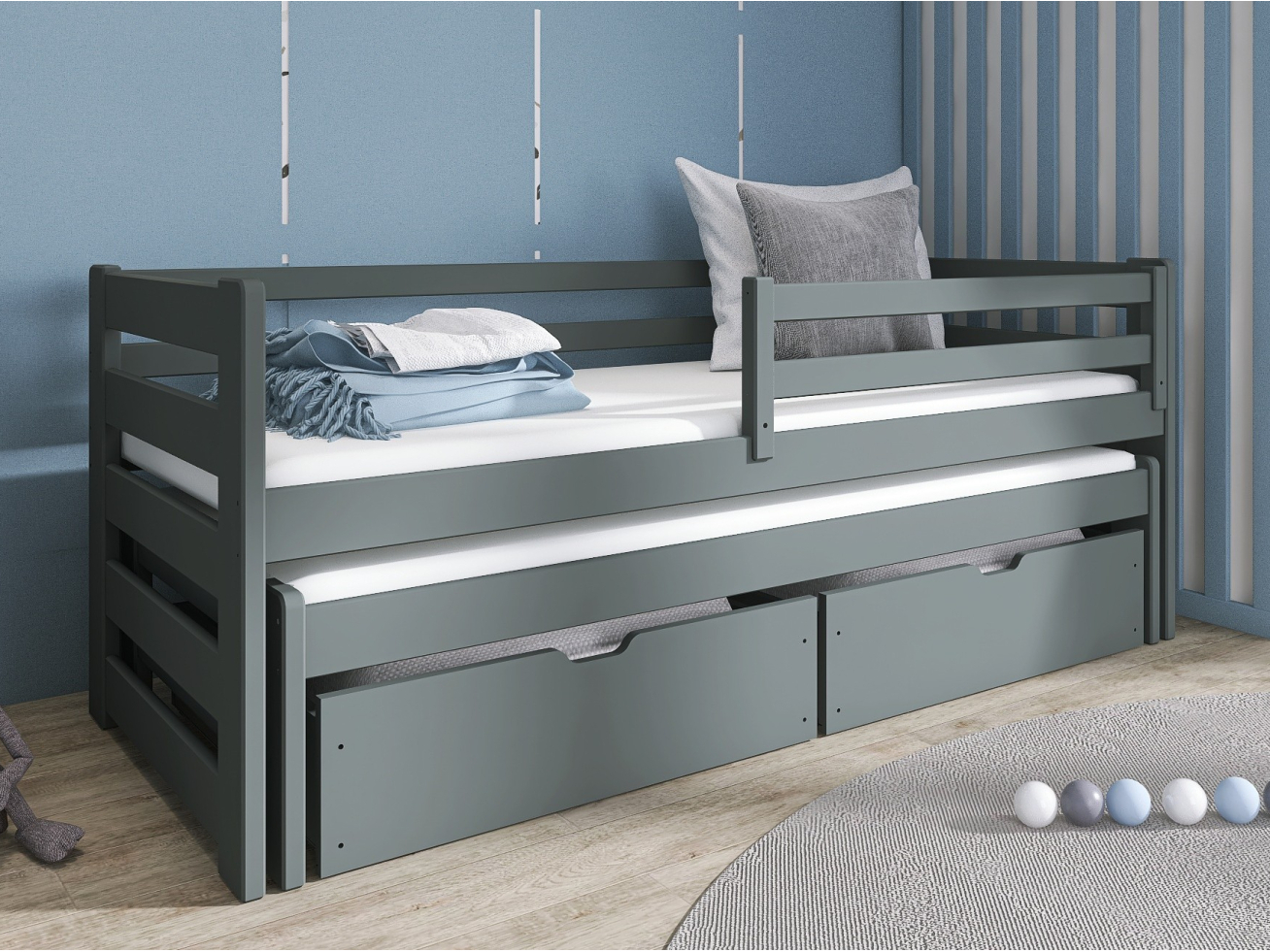 Dvigulė vaikiška lova su stalčiais SENSO 80x160 1 Dvigulė vaikiška lova su stalčiais SENSO 80x160 1