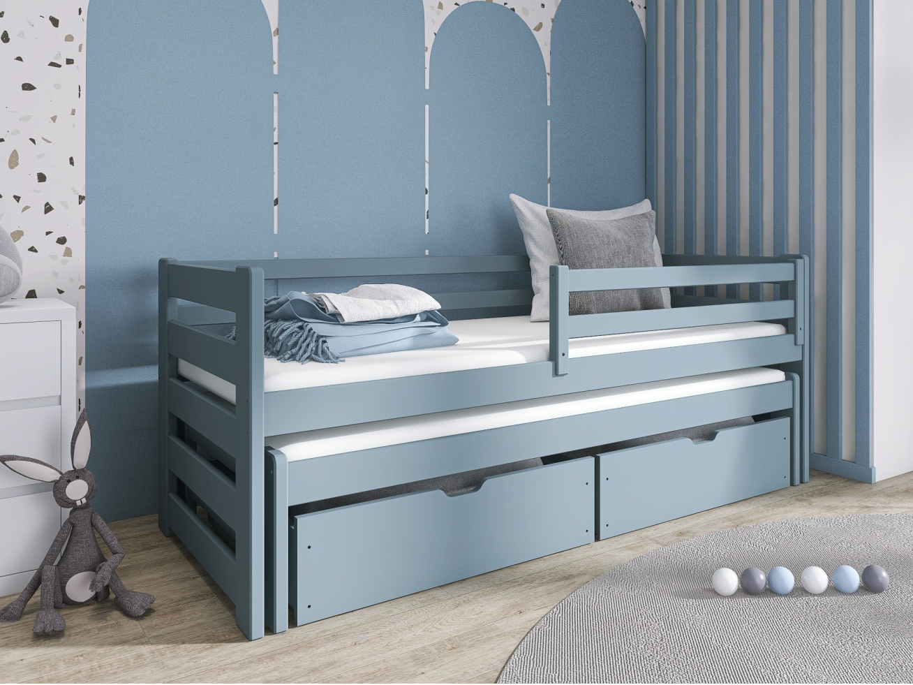 Dvigulė vaikiška lova su stalčiais SENSO 80x160 3 Dvigulė vaikiška lova su stalčiais SENSO 80x160 3