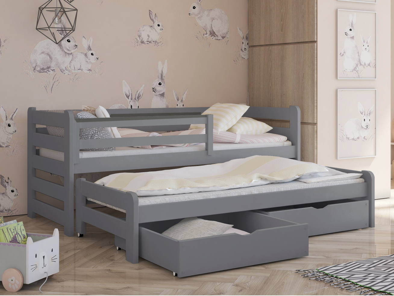 Dvigulė vaikiška lova su stalčiais SENSO 80x160 4 Dvigulė vaikiška lova su stalčiais SENSO 80x160 4