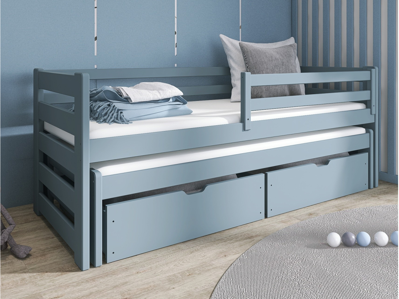 Dvigulė vaikiška lova su stalčiais SENSO 80x200 2 Dvigulė vaikiška lova su stalčiais SENSO 80x200 2