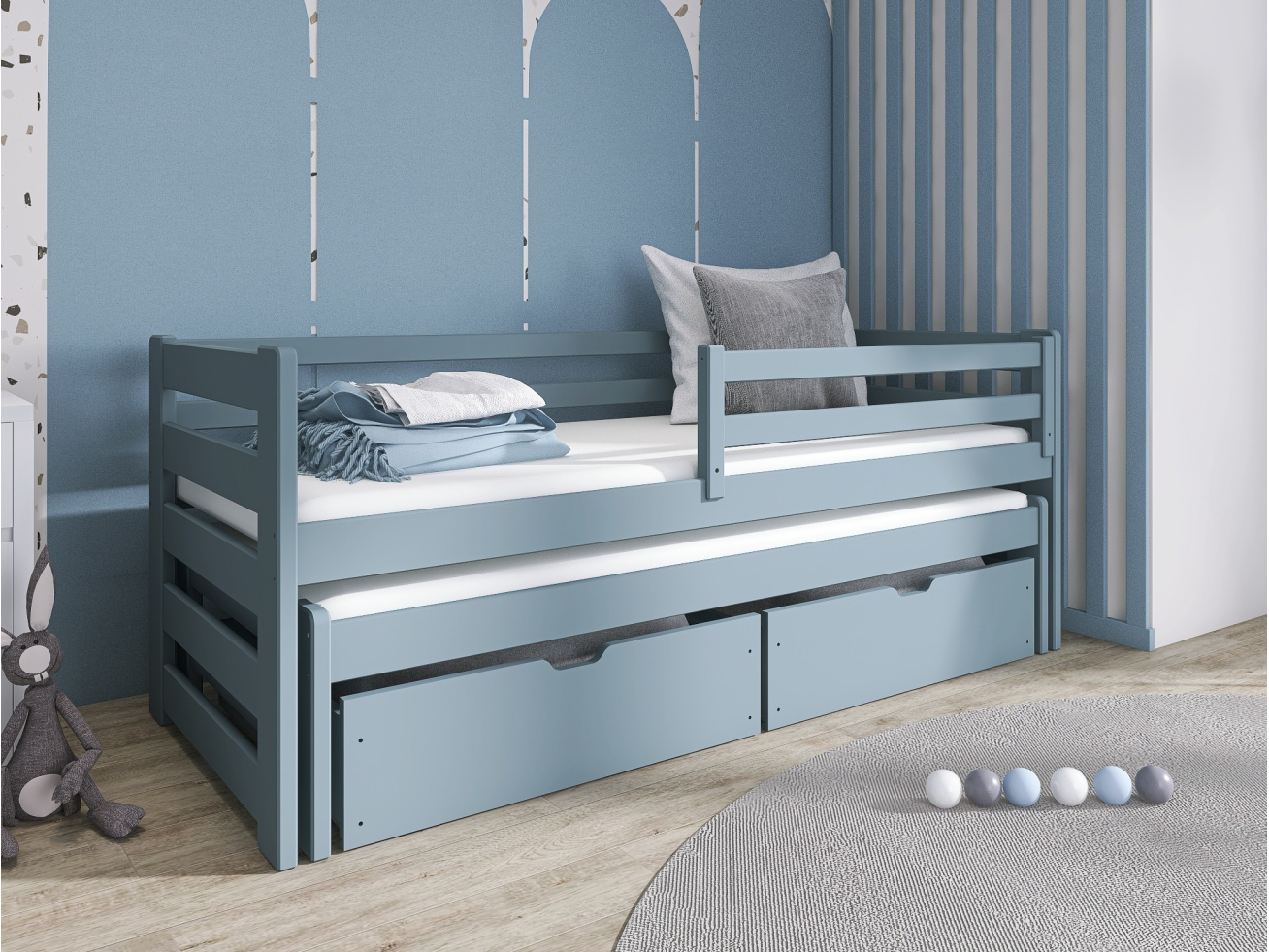 Dvigulė vaikiška lova su stalčiais SENSO 90x200 3 Dvigulė vaikiška lova su stalčiais SENSO 90x200 3