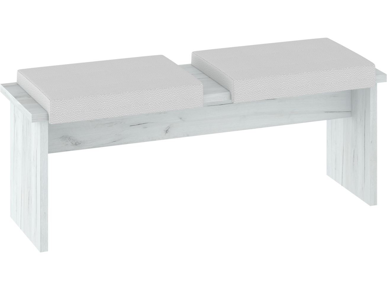 Dvivietė taburetė BON-05 eko balta Dvivietė taburetė BON-05 eko balta