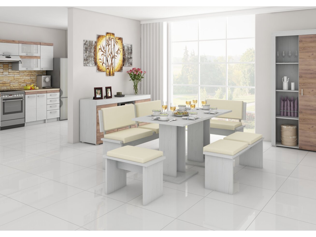 Dvivietis minkštasuolis BON-01 eko smėlio 1