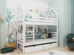 Dviaukštė vaikiška lova su stalčiais ALEX 80x160