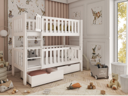 Dviaukštė vaikiška lova su stalčiais KSAWERY 80x180