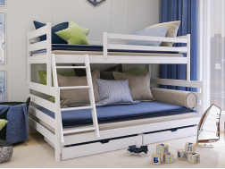 Dviaukštė vaikiška lova su stalčiais FAMI 90x200/120x200
