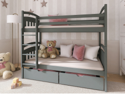 Dviaukštė vaikiška lova su stalčiais GABI 80x160