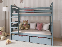 Dviaukštė vaikiška lova su stalčiais GABI 80x160