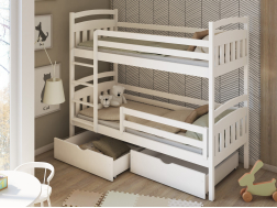 Dviaukštė vaikiška lova su stalčiais GABI 80x180
