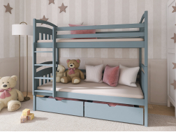 Dviaukštė vaikiška lova su stalčiais GABI 80x200