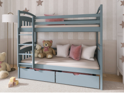 Dviaukštė vaikiška lova su stalčiais GABI 90x190