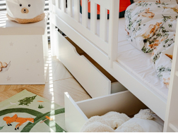 Dviaukštė vaikiška lova su stalčiais IGNAS 80x160