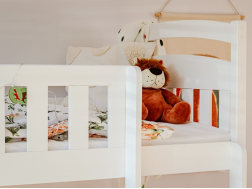 Dviaukštė vaikiška lova su stalčiais IGNAS 80x160