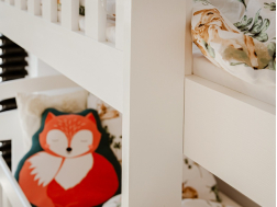 Dviaukštė vaikiška lova su stalčiais IGNAS 80x160