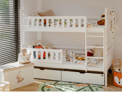 Dviaukštė vaikiška lova su stalčiais IGNAS 80x180