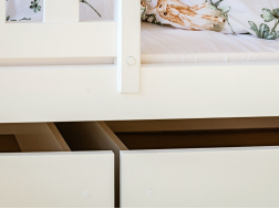 Dviaukštė vaikiška lova su stalčiais IGNAS 80x180