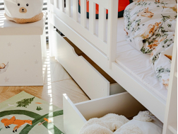 Dviaukštė vaikiška lova su stalčiais IGNAS 80x180