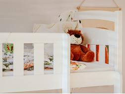 Dviaukštė vaikiška lova su stalčiais IGNAS 90x200