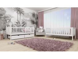 Dviaukštė vaikiška lova su stalčiais MICHALINA 90x200