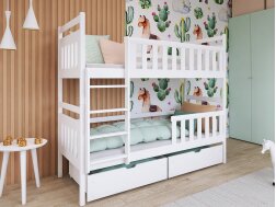 Dviaukštė vaikiška lova su stalčiais MONIKA 80x180